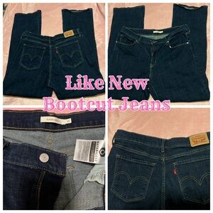 Levi's Size 14 Bootcut Dark Wash Jeans Like New!